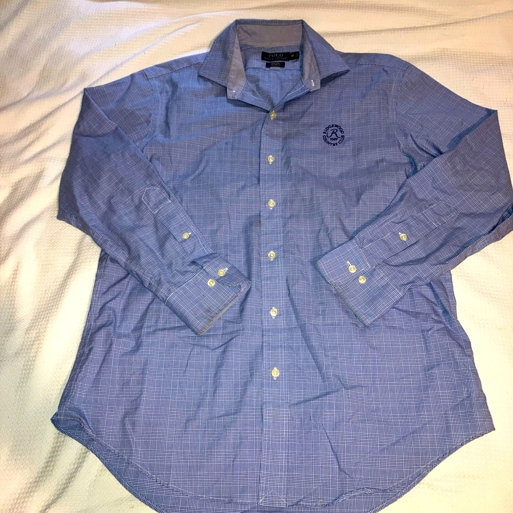 polo ralph lauren custom fit button down Ridgewood Country Club Blue Size M
